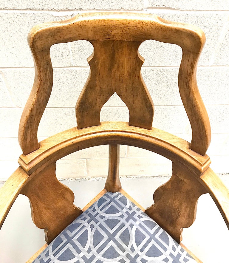 Queen Anne Style High Back Corner Chair at 1stDibs