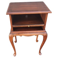 Queen Anne Style Lamp Table Candle Stand with Pull-Out Tray