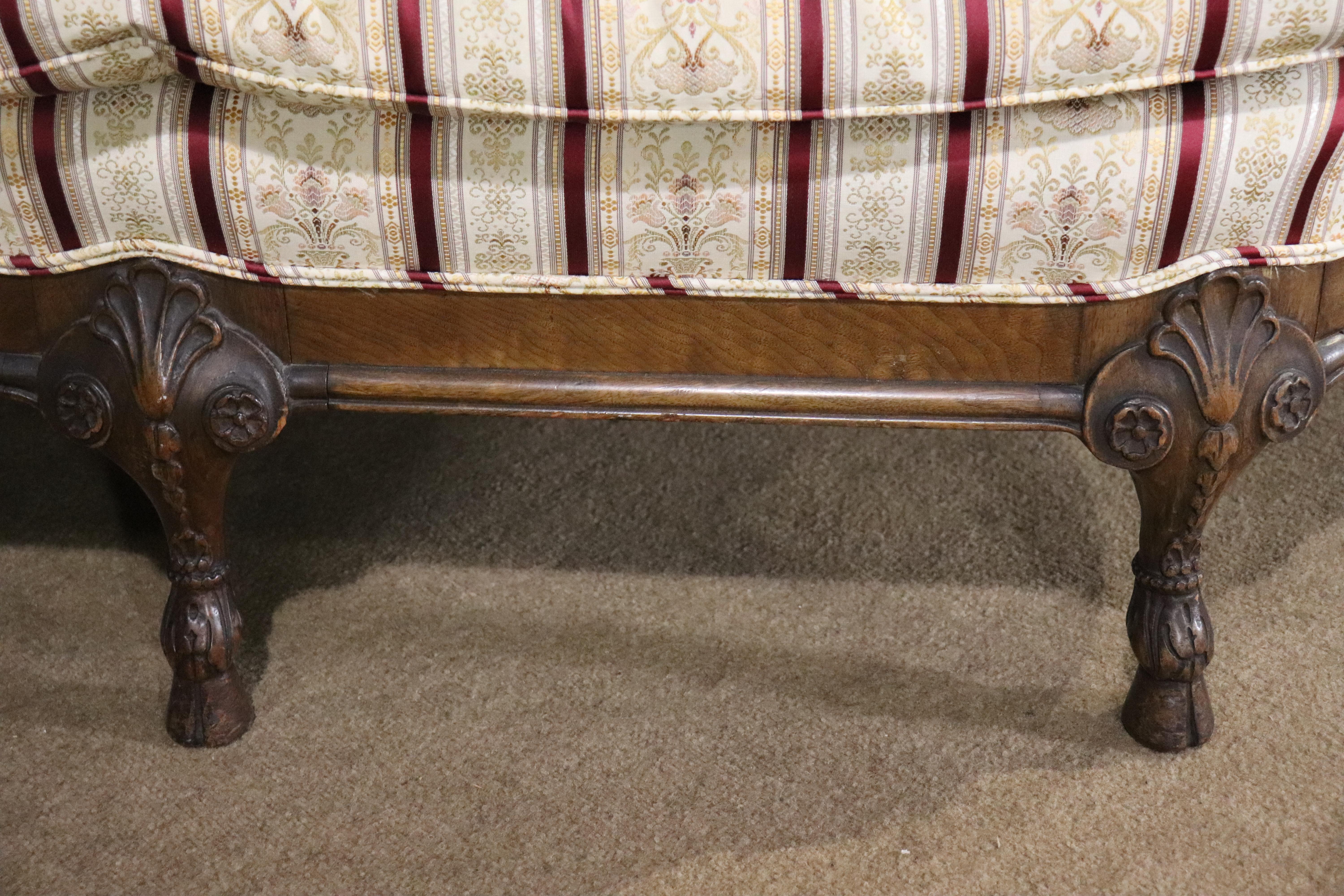Queen Anne Style Loveseat For Sale 1