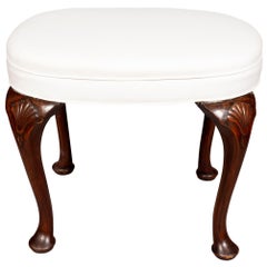 Queen Anne Style Mahogany Bench