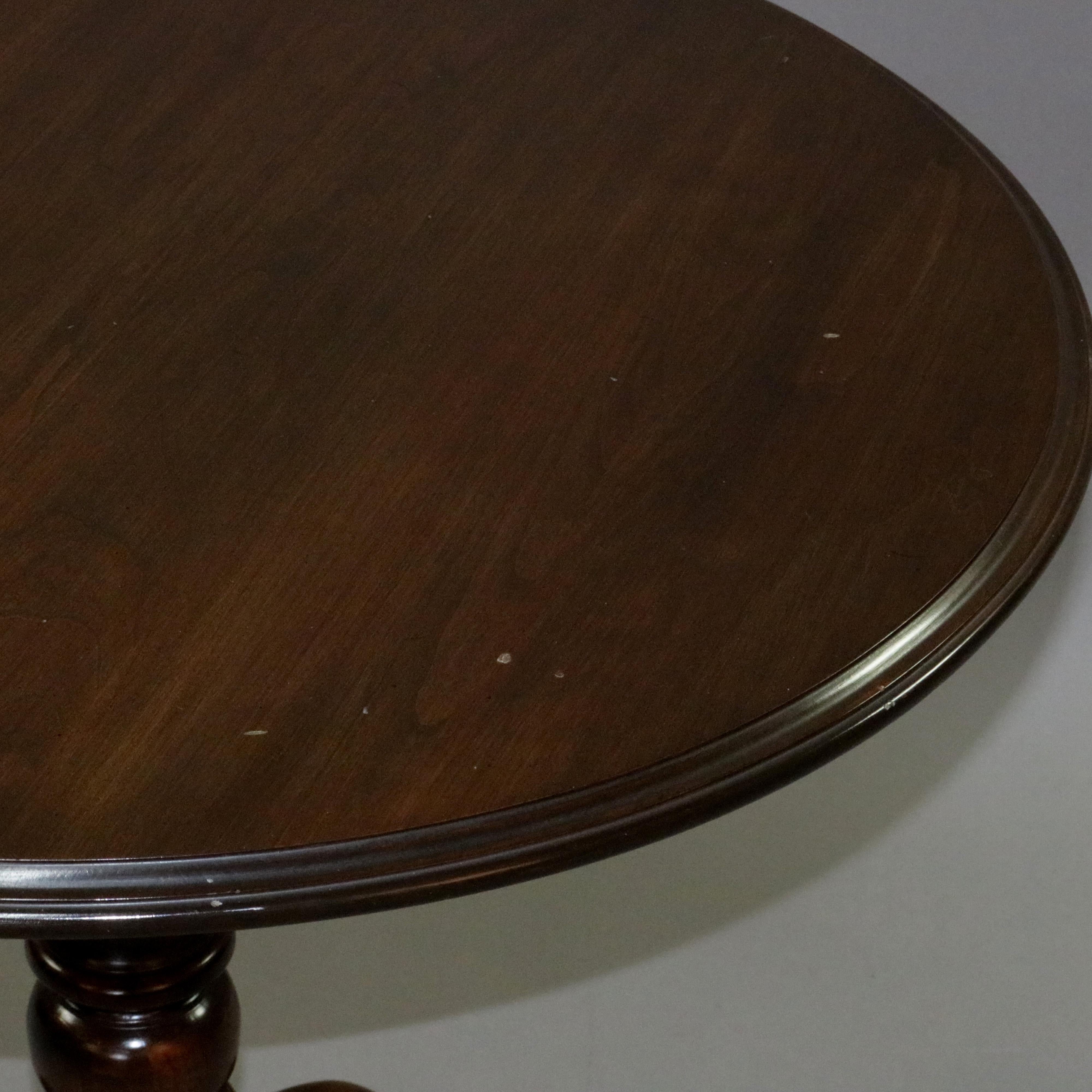 Queen Anne Style Mahogany Birdcage Tilt Top Table, 20th Century 13