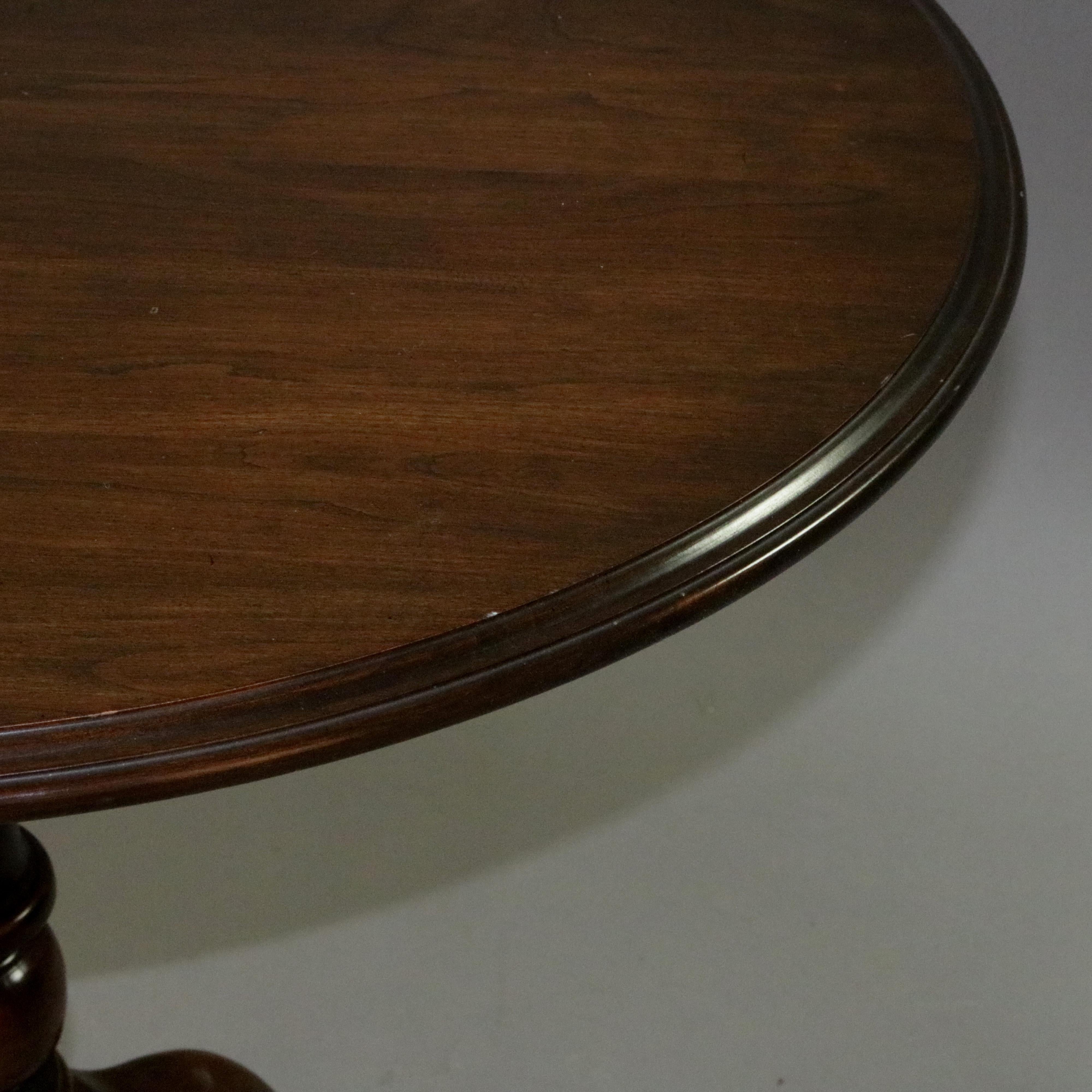 Queen Anne Style Mahogany Birdcage Tilt Top Table, 20th Century 14