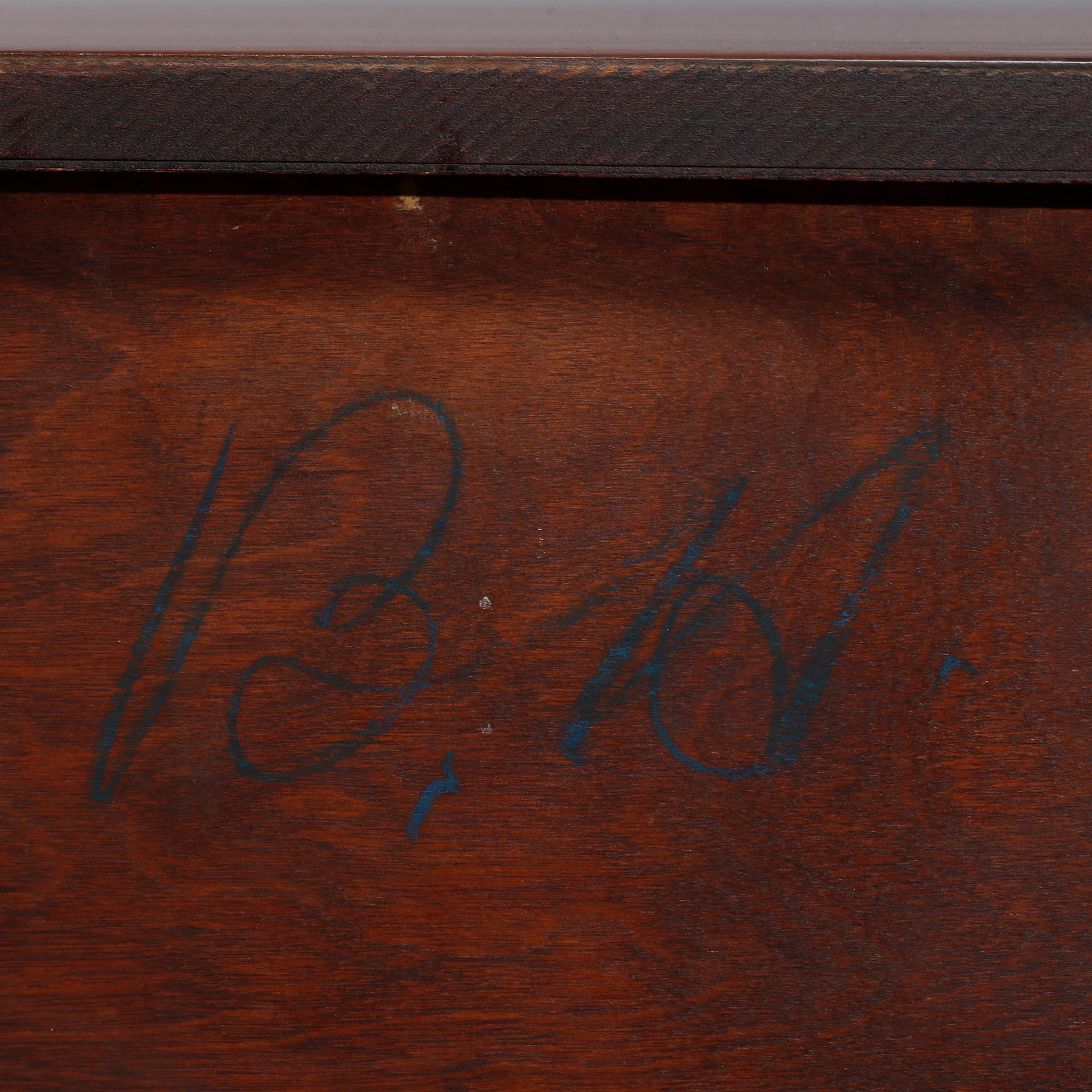 Queen Anne Style Mahogany Block Front & Shell Carved Sideboard C1930 For Sale 8