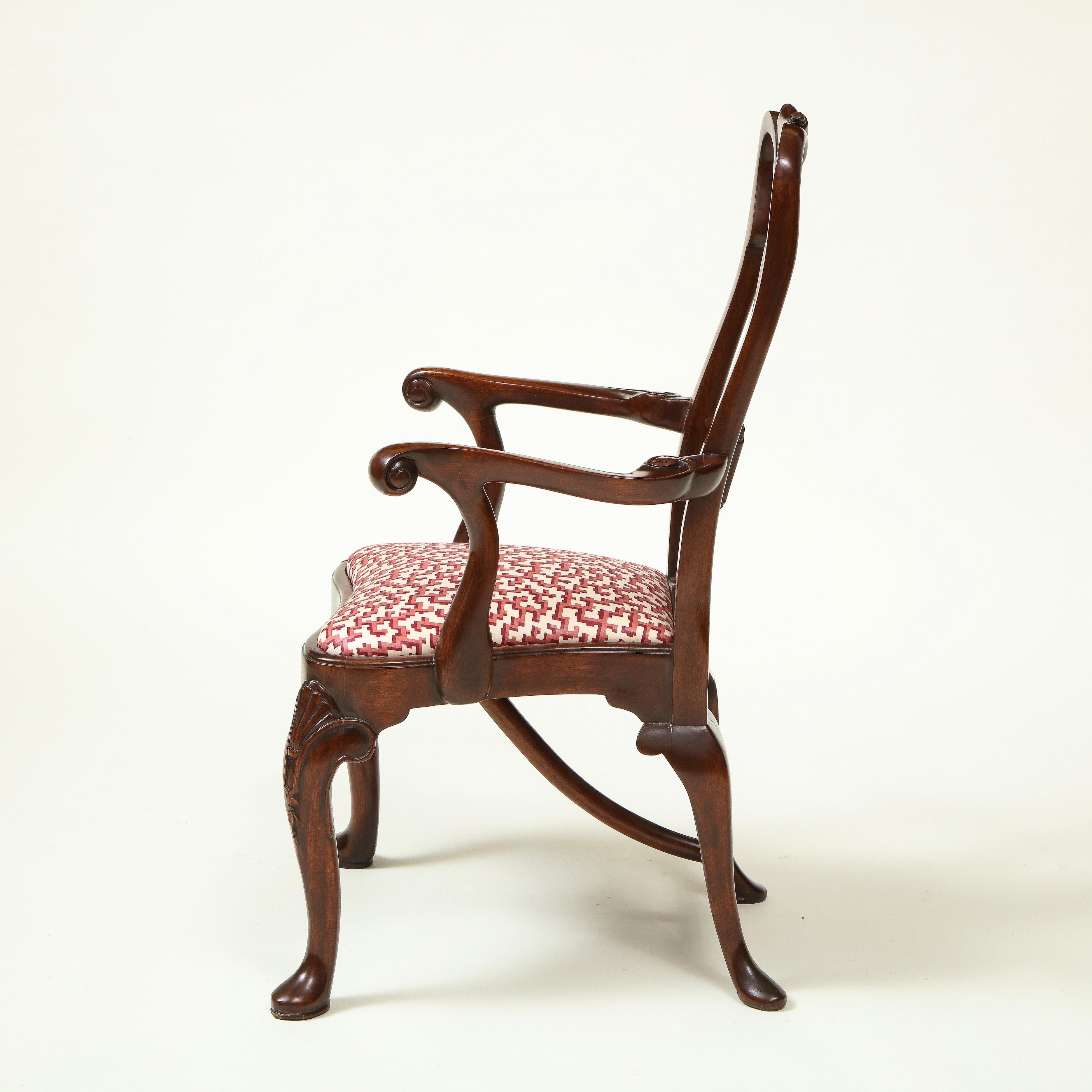 Queen Anne Style Mahogany Child's Chair For Sale 4