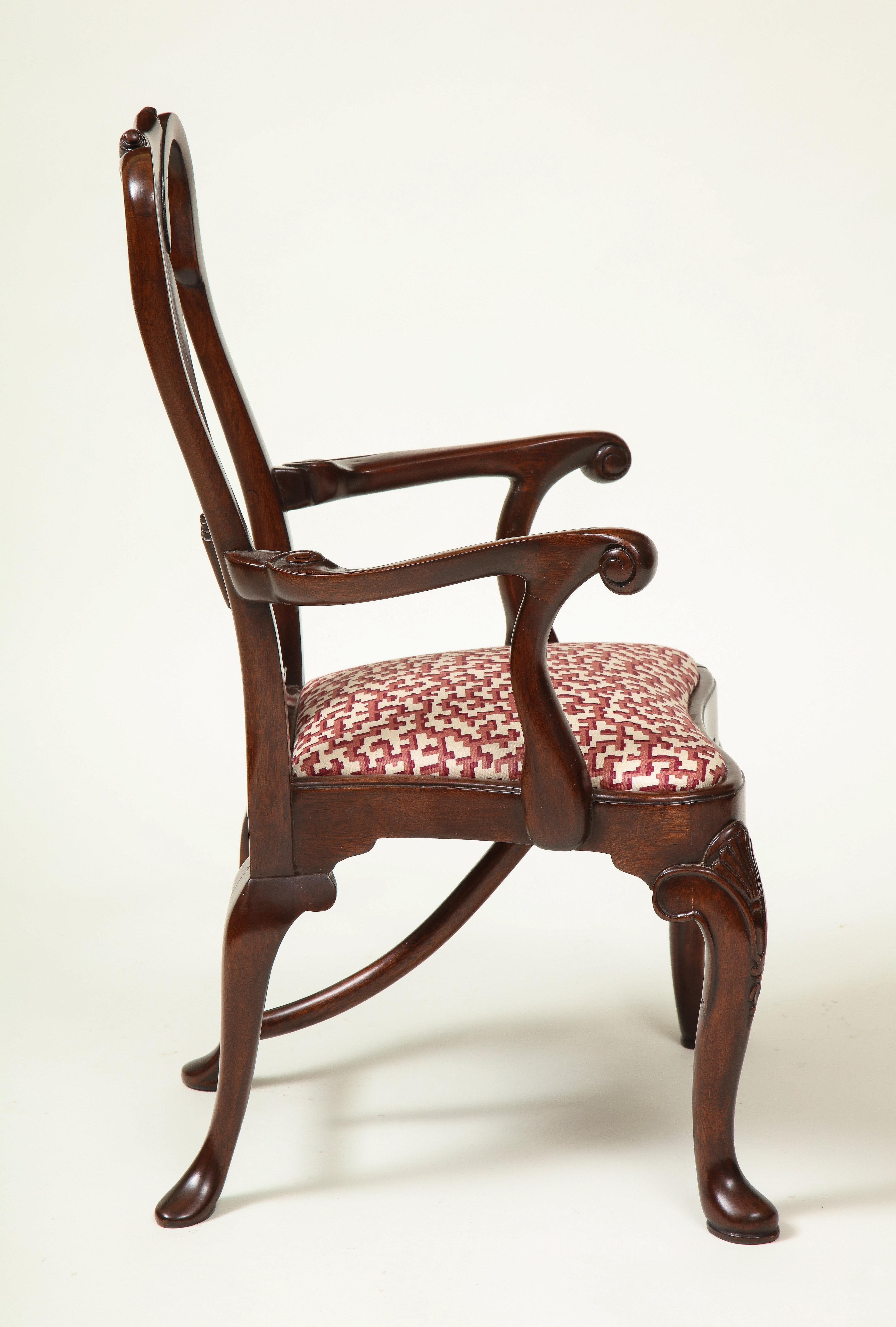 Queen Anne Style Mahogany Child's Chair For Sale 9