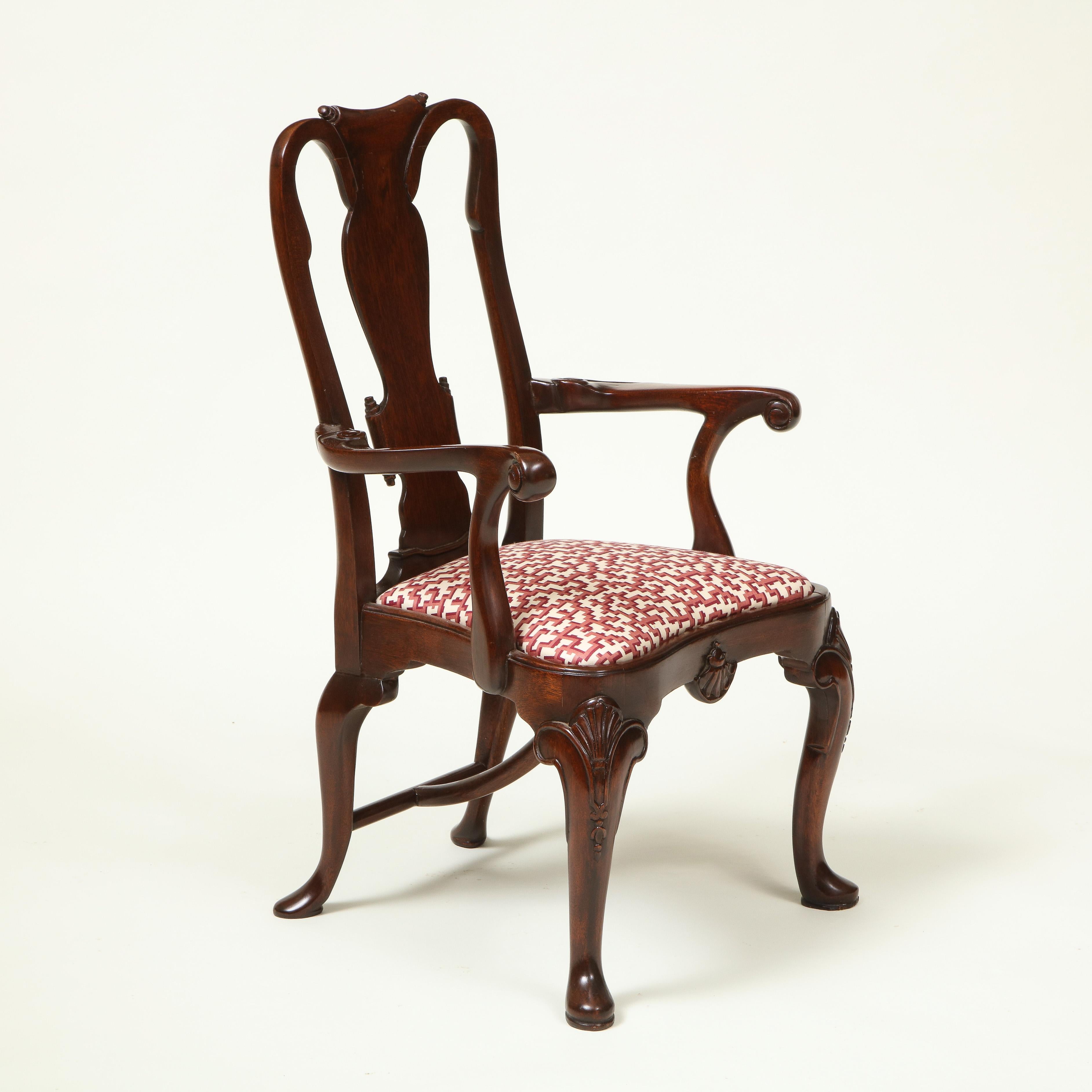 Queen Anne Style Mahogany Child's Chair For Sale 11