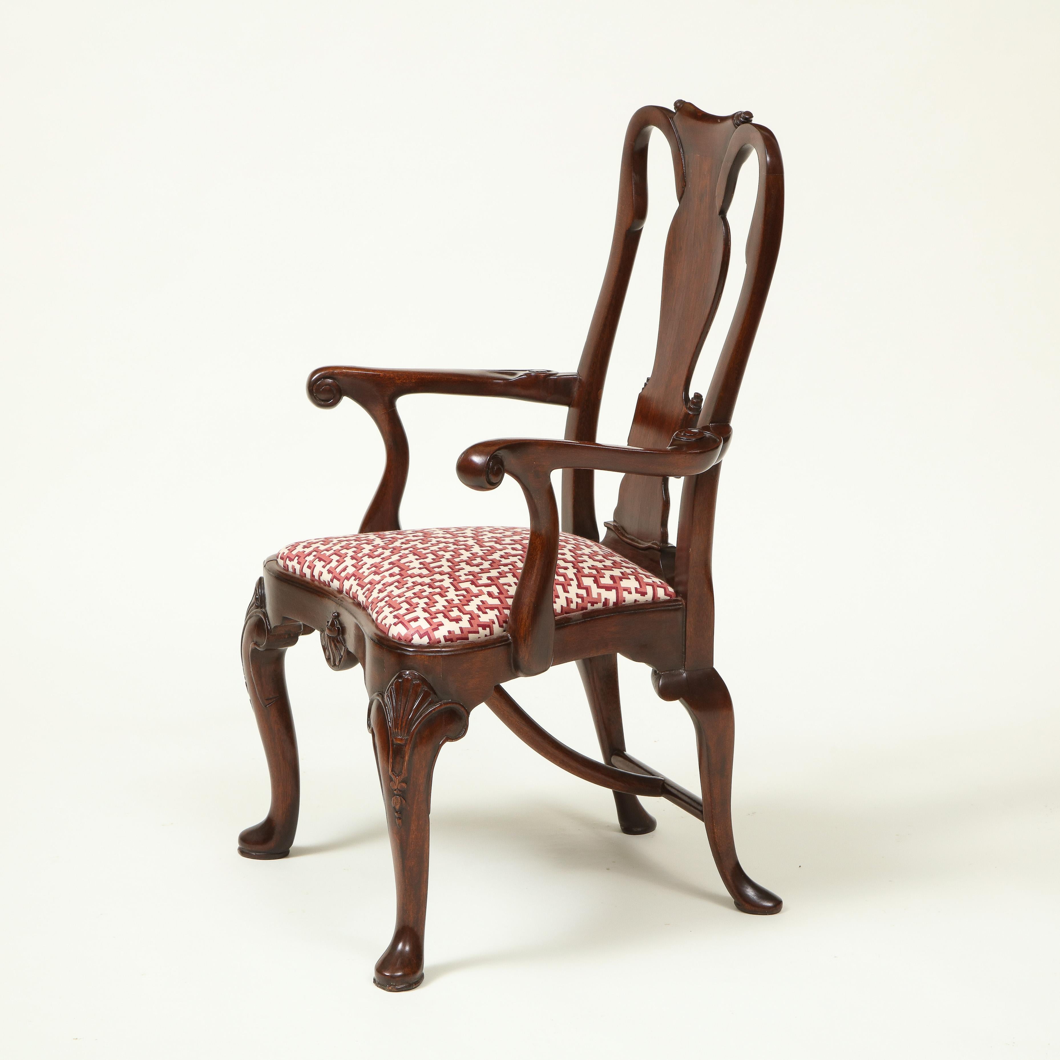 Queen Anne Style Mahogany Child's Chair For Sale 3