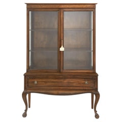 Queen Anne Style Mahogany Display Cabinet