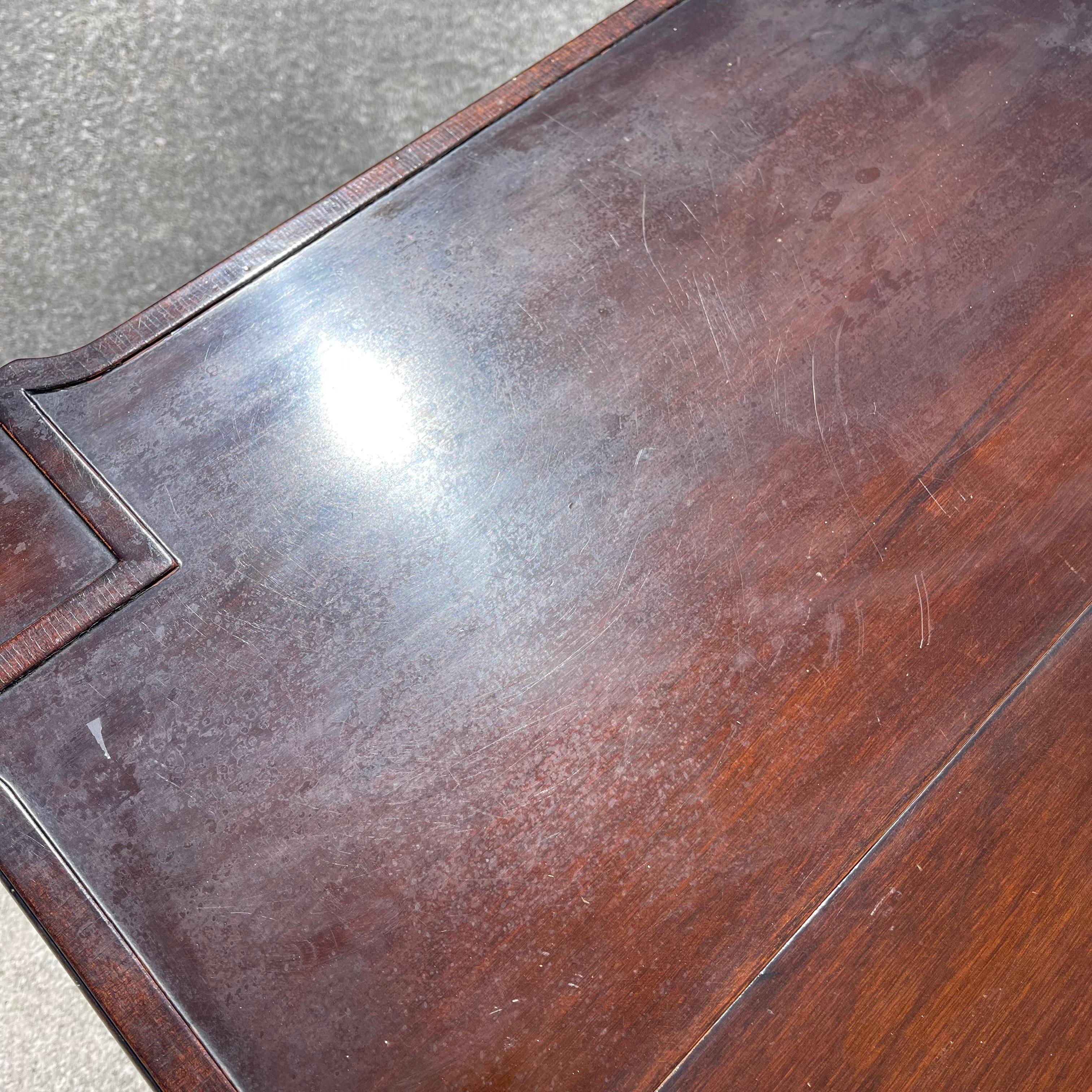 Queen Anne Style Mahogany Flip Top Folding Card Game Table For Sale 8