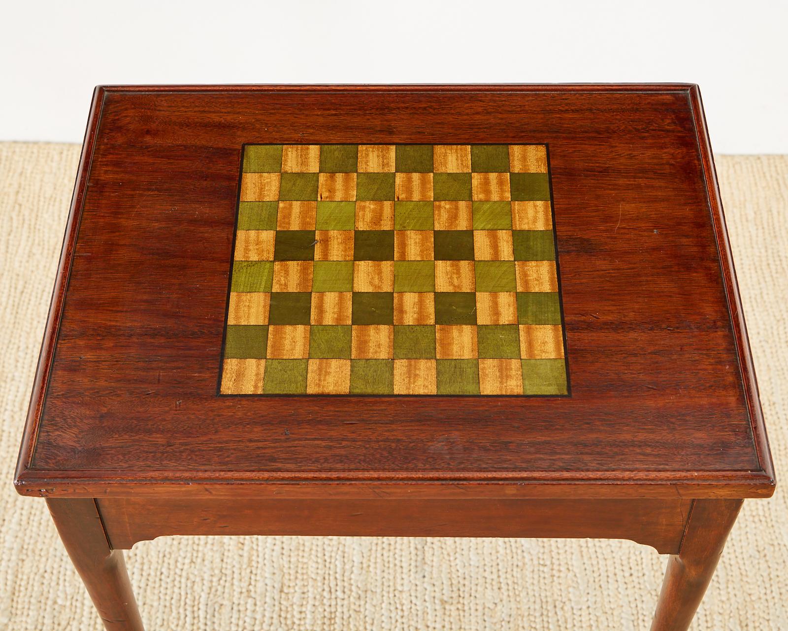 Queen Anne Style Mahogany Flip-Top Game Table 5