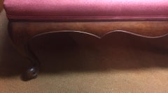 Queen Anne Style Wooden Long Bench