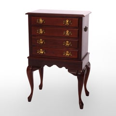 Queen Anne Style Mahogany Silver Chest, 20th C