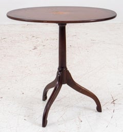 Queen Anne Style Mahogany Tilt-Top Tripod Table