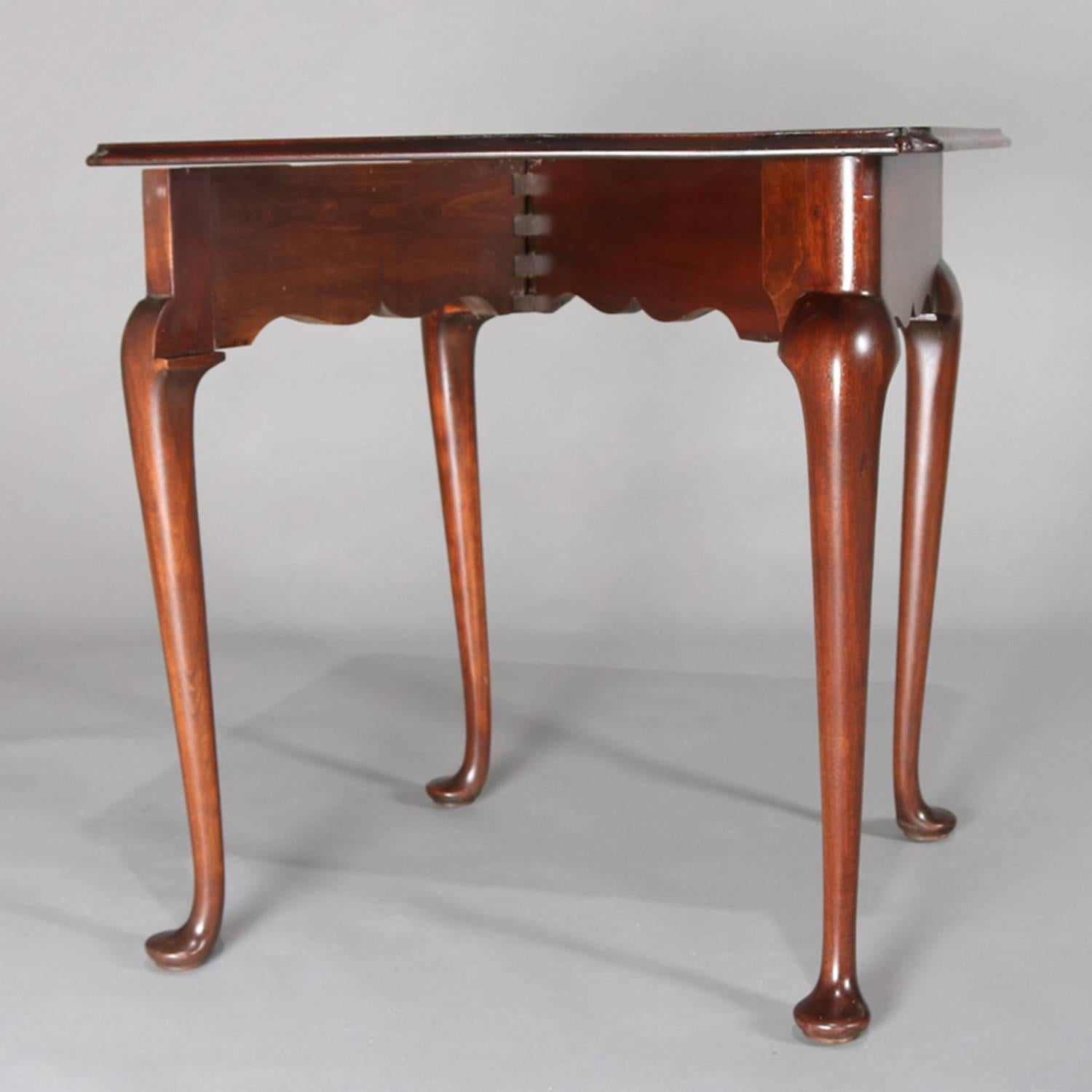 Queen Anne Style Mahogany Williamsburg Colonial Napkin Table by Kittinger 4
