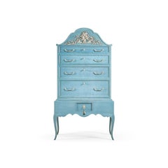 Queen Anne Style Painted Highboy