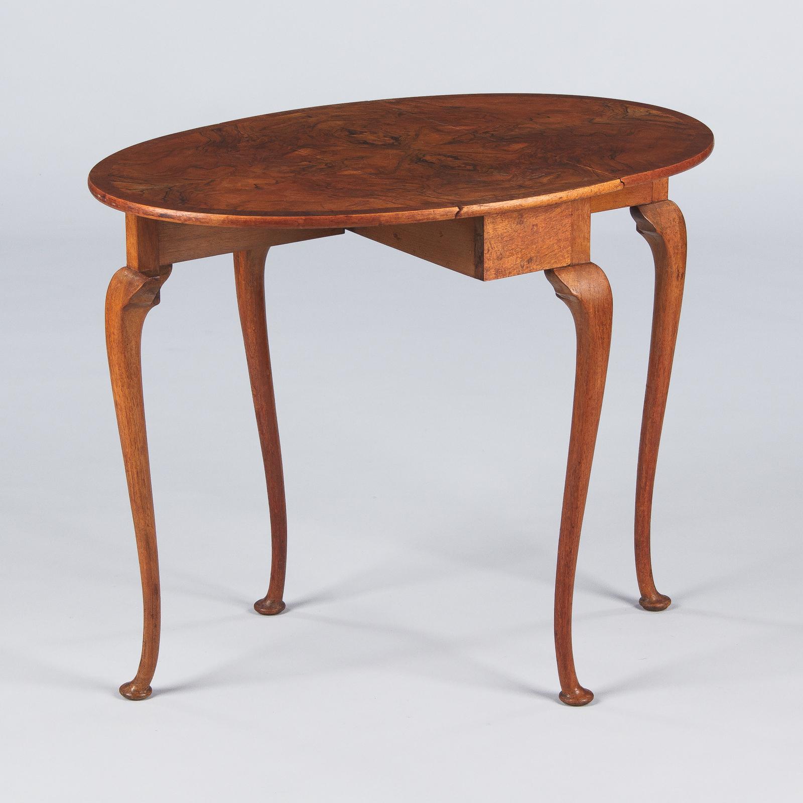 Queen Anne Style Petite Drop-Leaf Table, England, Late 1800s 2