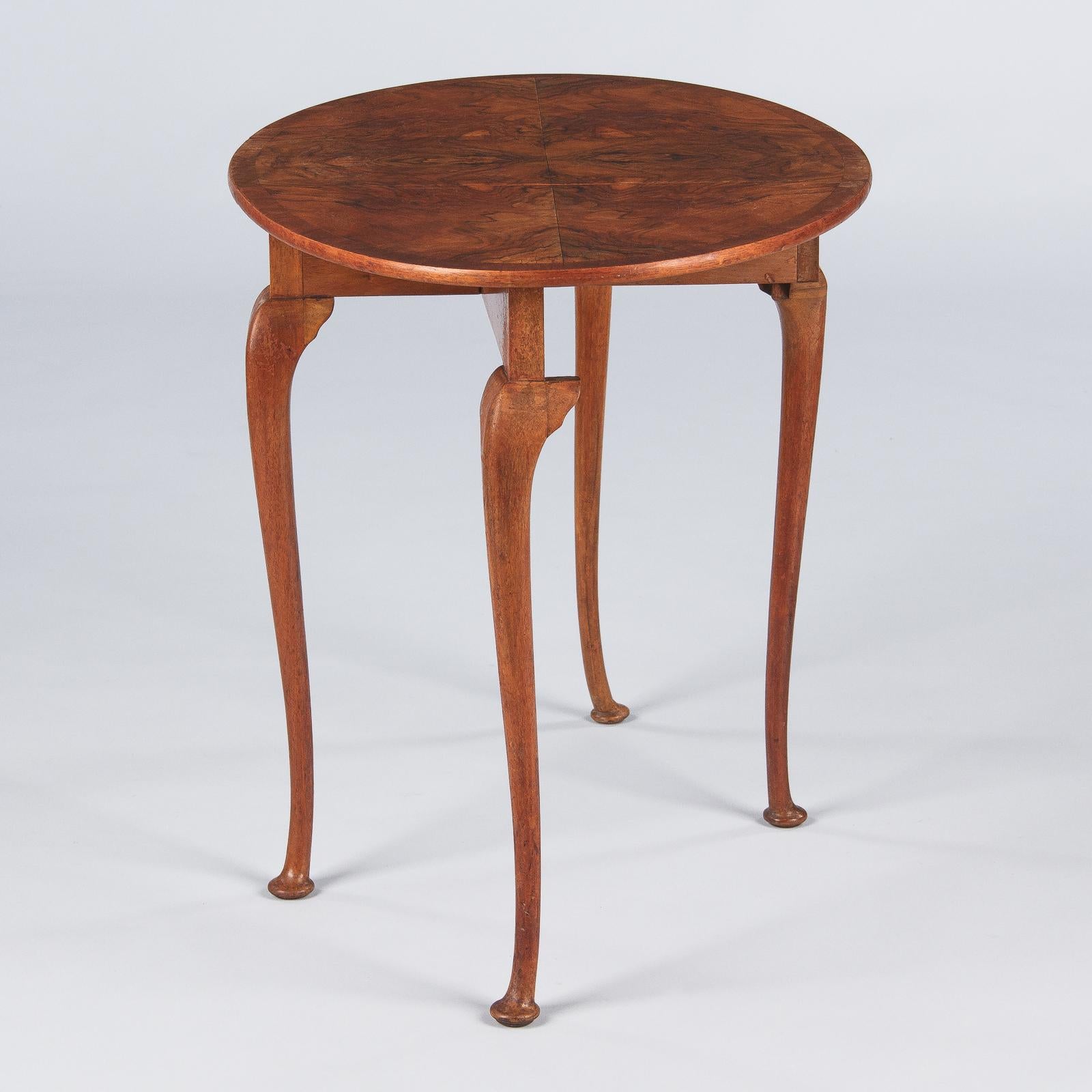 Queen Anne Style Petite Drop-Leaf Table, England, Late 1800s 4
