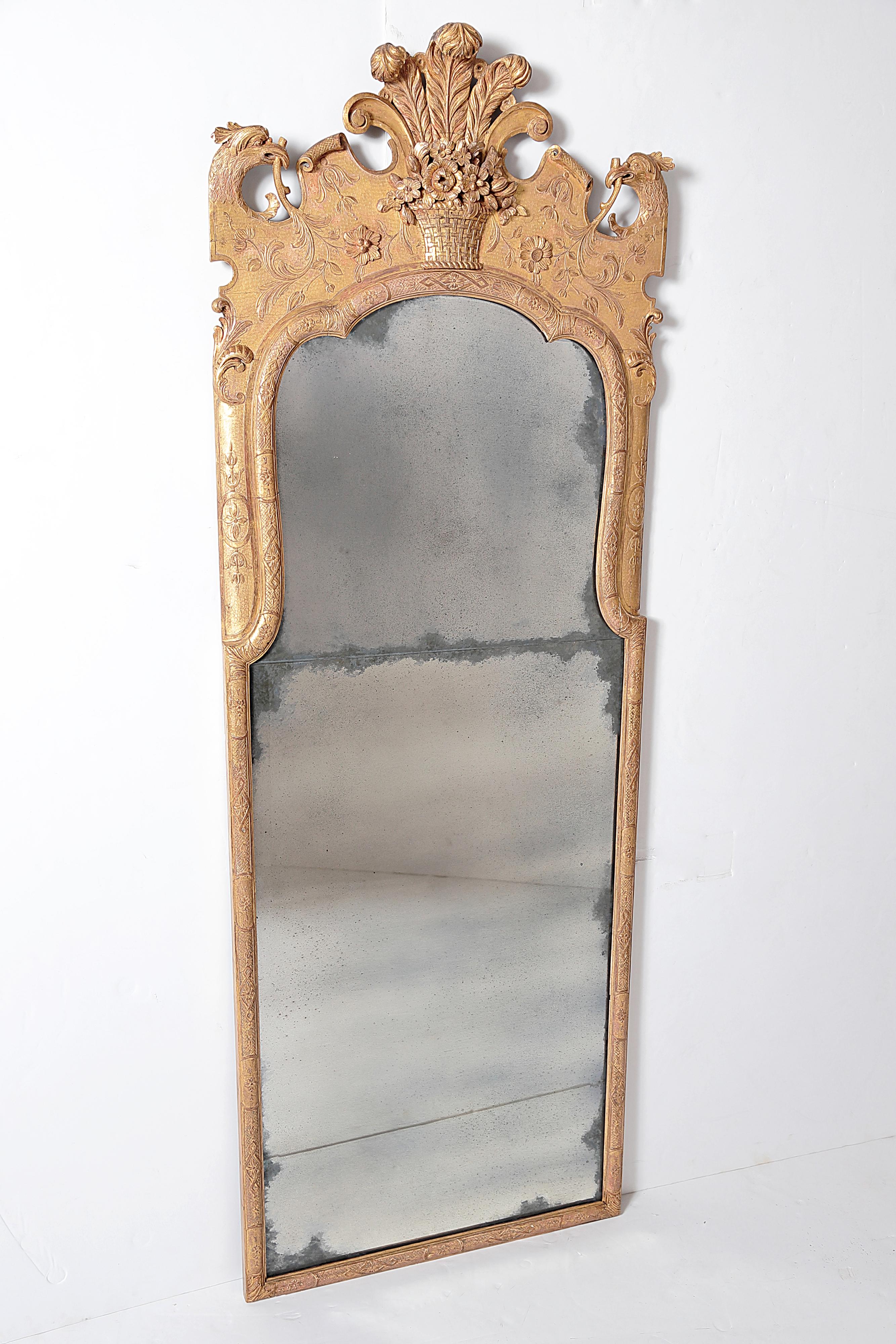 Queen Anne-style Pier Glass by Westing, Evans & Egmore, Philidelphia, PA 1