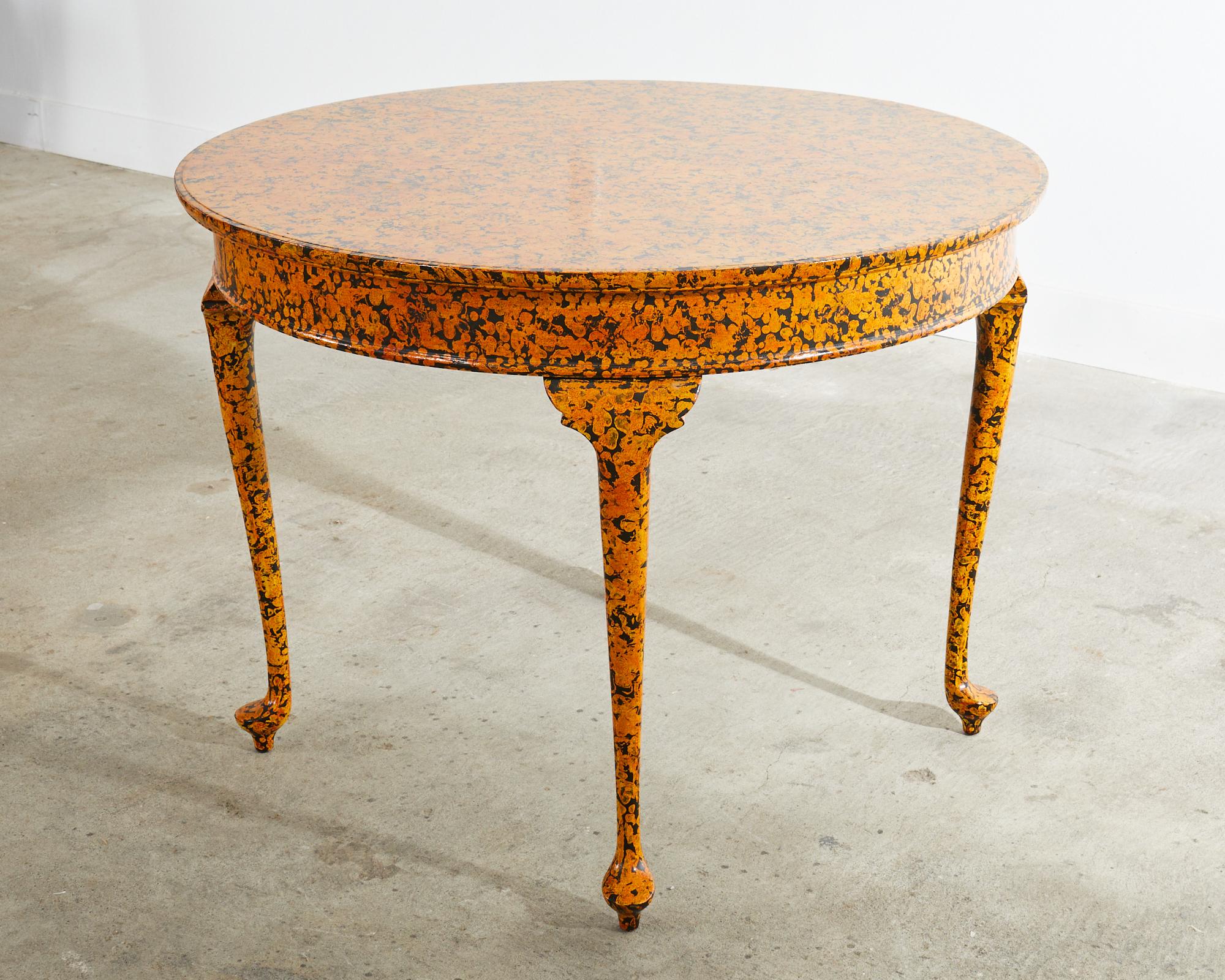 Queen Anne Style Round Dining Table Speckled by Ira Yeager 9