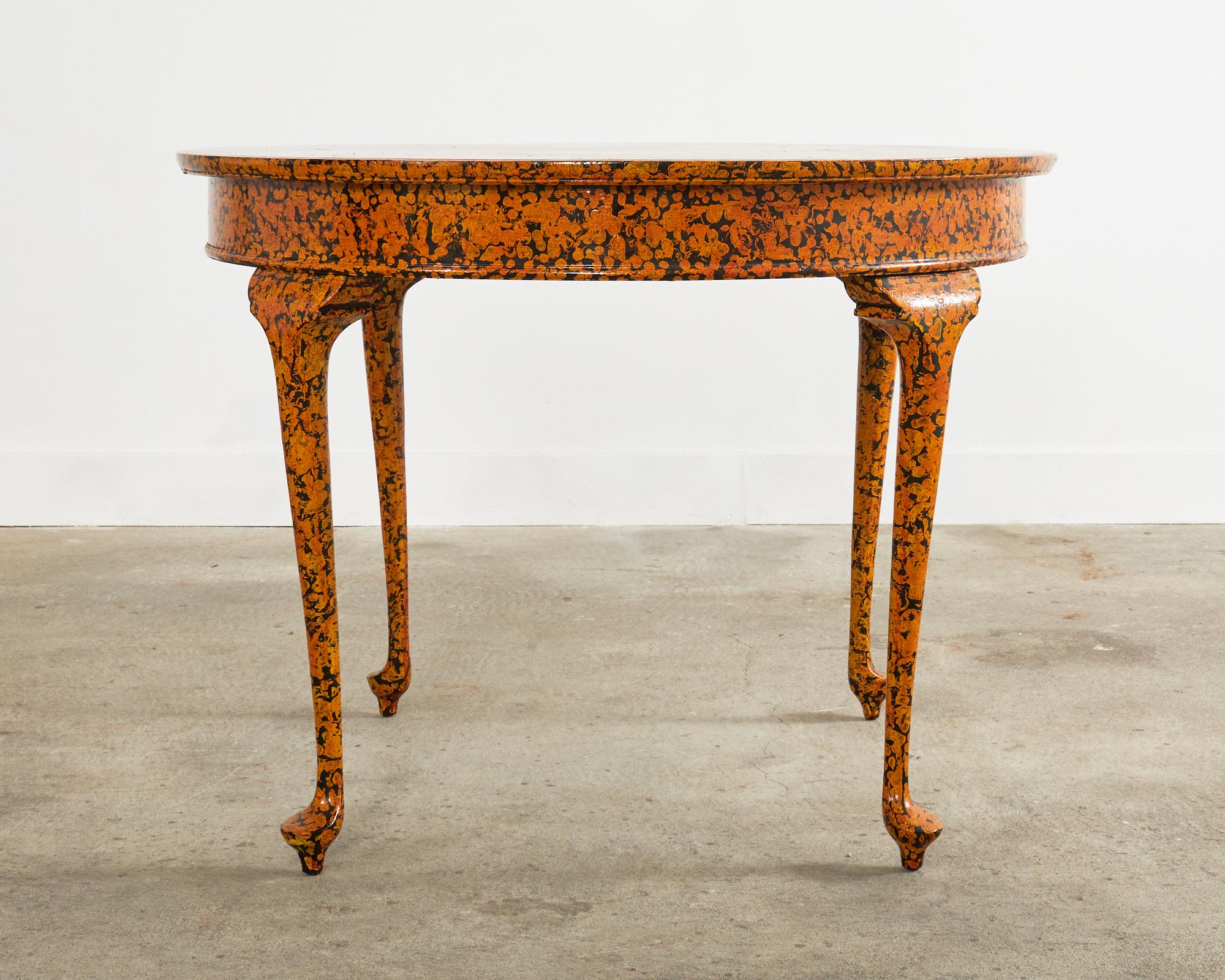 Queen Anne Style Round Dining Table Speckled by Ira Yeager 10