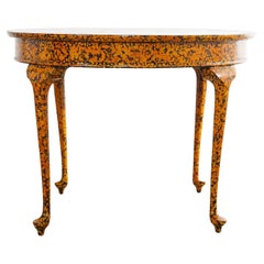 Queen Anne Style Round Dining Table Speckled by Ira Yeager