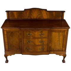 Queen Anne Style Sideboard Buffet with Back Splash