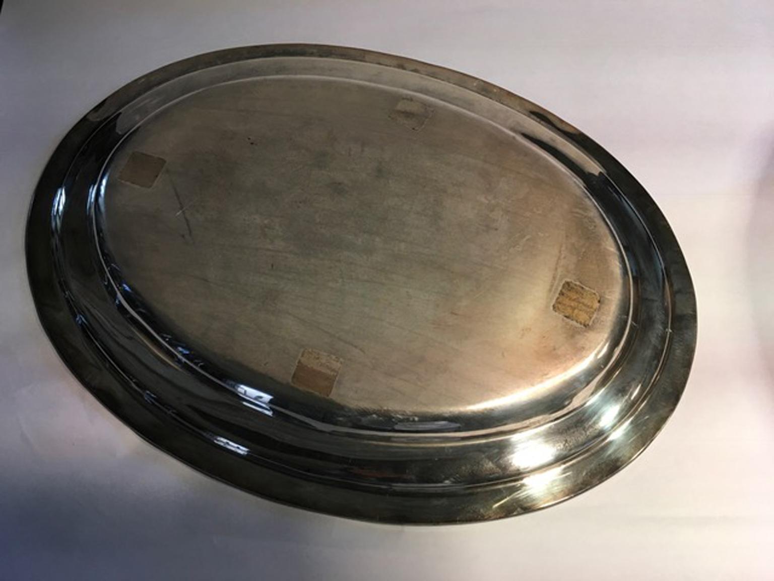 Queen Anne Style Silverplate Food Dome on Oval Tray 4