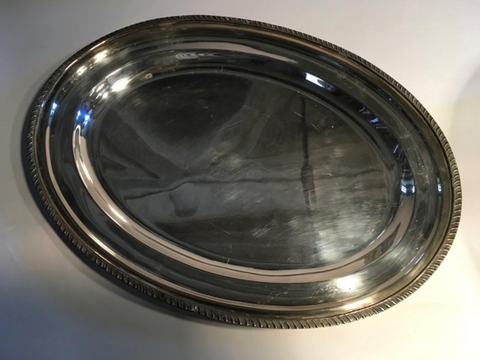 Queen Anne Style Silverplate Food Dome on Oval Tray 2