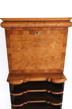 Queen Anne Style small Burr Walnut Escritoire, circa 1920s