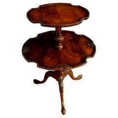 Queen Anne Style Two Tier Dumbwaiter Table