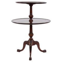 Queen Anne Style Two Tier Dumbwaiter Table