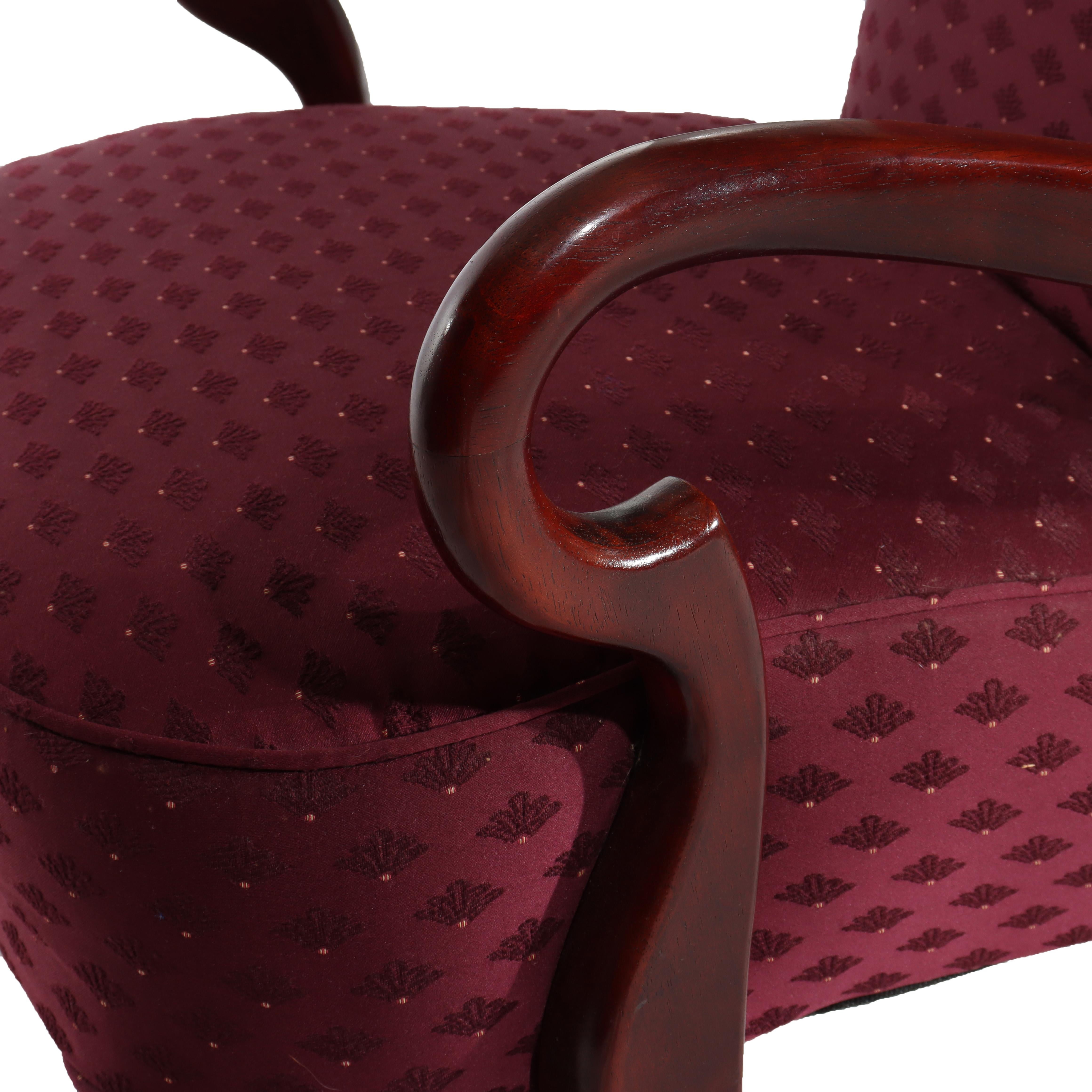 Sillón de caballero tapizado estilo Queen Anne S. XX siglo XX en venta
