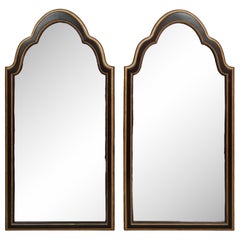 Queen Anne Style Wall Mirrors, a Pair