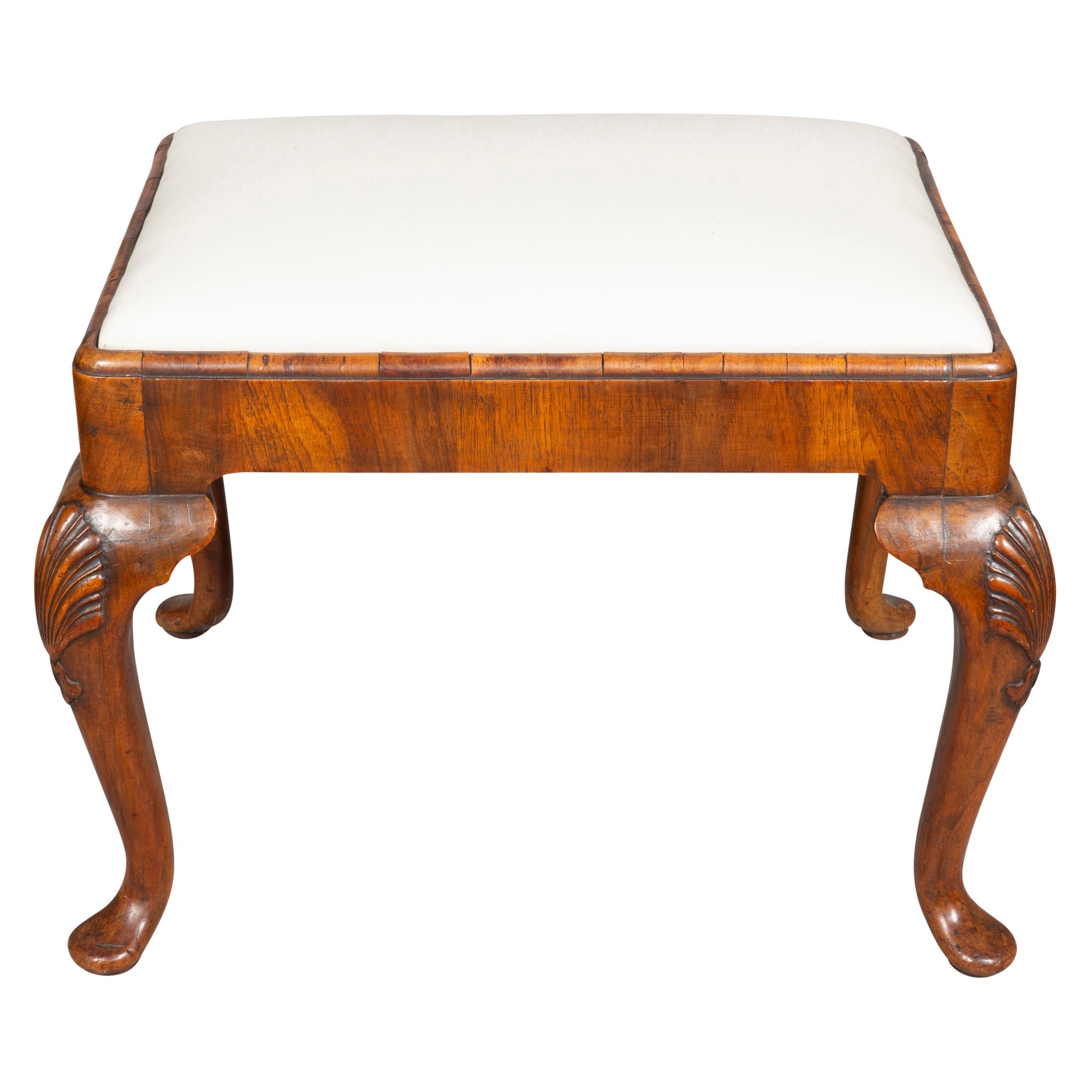 Queen Anne Style Walnut Bench