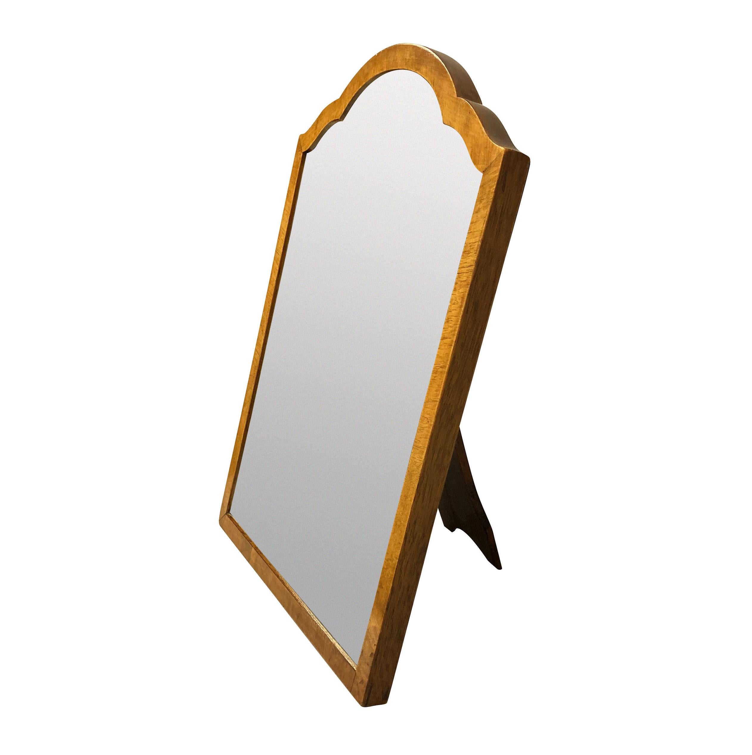 English Queen Anne Style Walnut Dressing Mirror For Sale