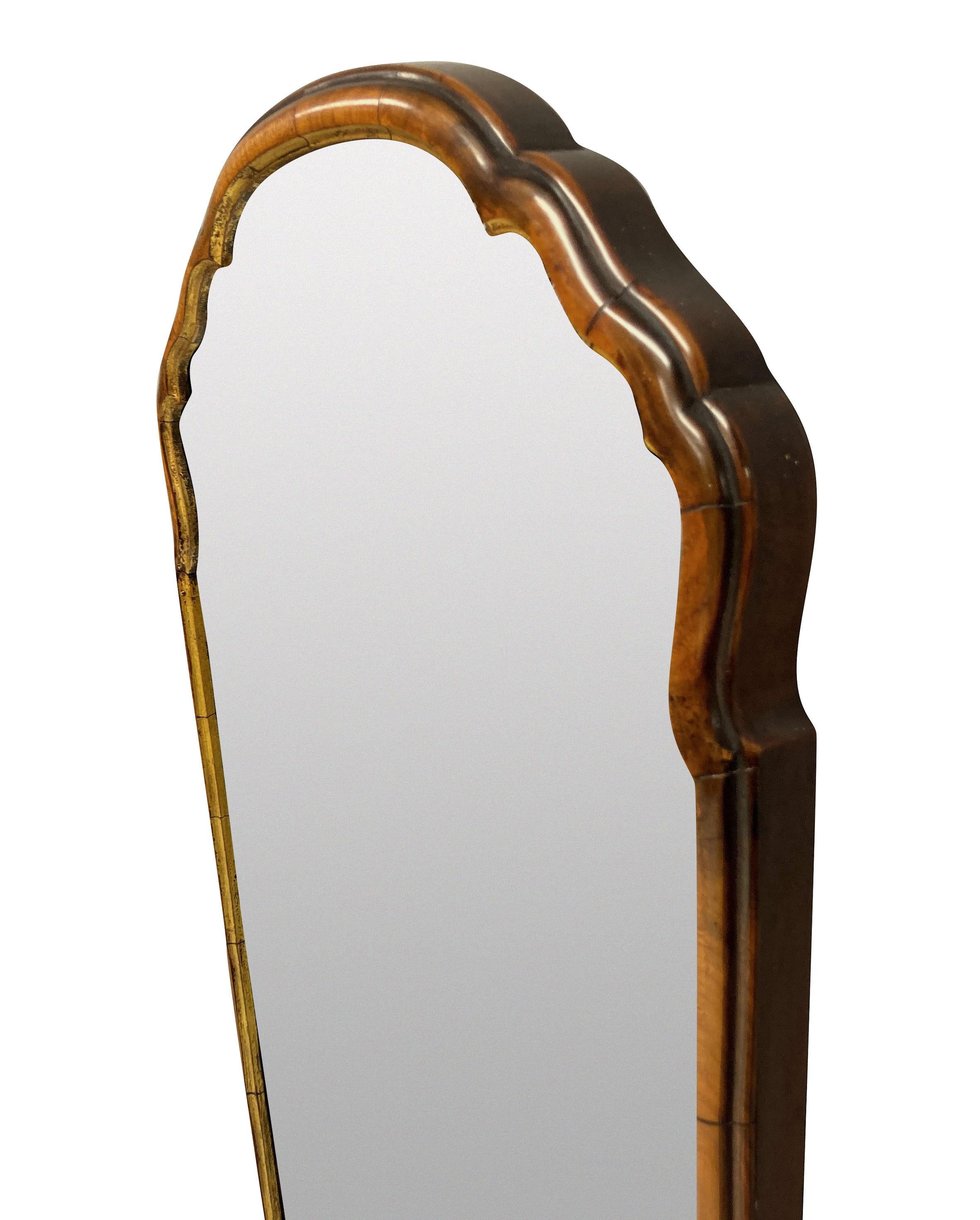 Queen Anne Style Walnut Mirror In Good Condition In London, GB