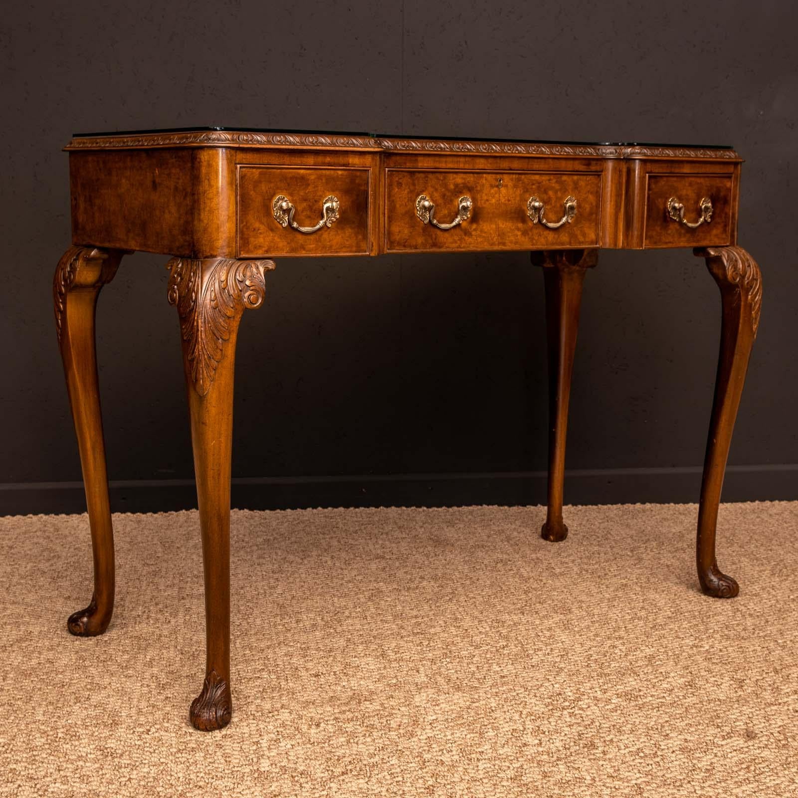 English Queen Anne Style Walnut Side Table