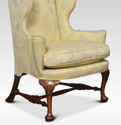 Queen Anne Style Wing Armchair