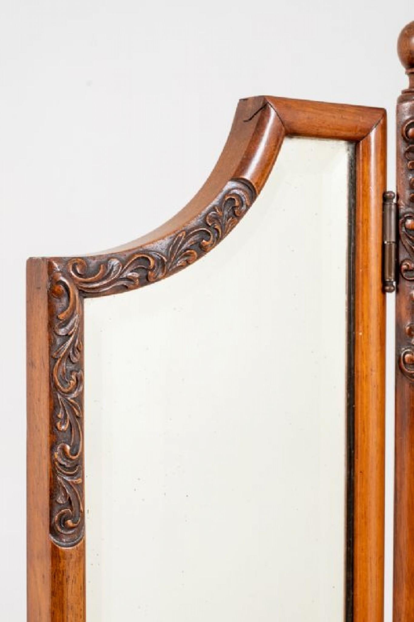 Early 20th Century Queen Anne Triple Mirror, Dressing Mirrors