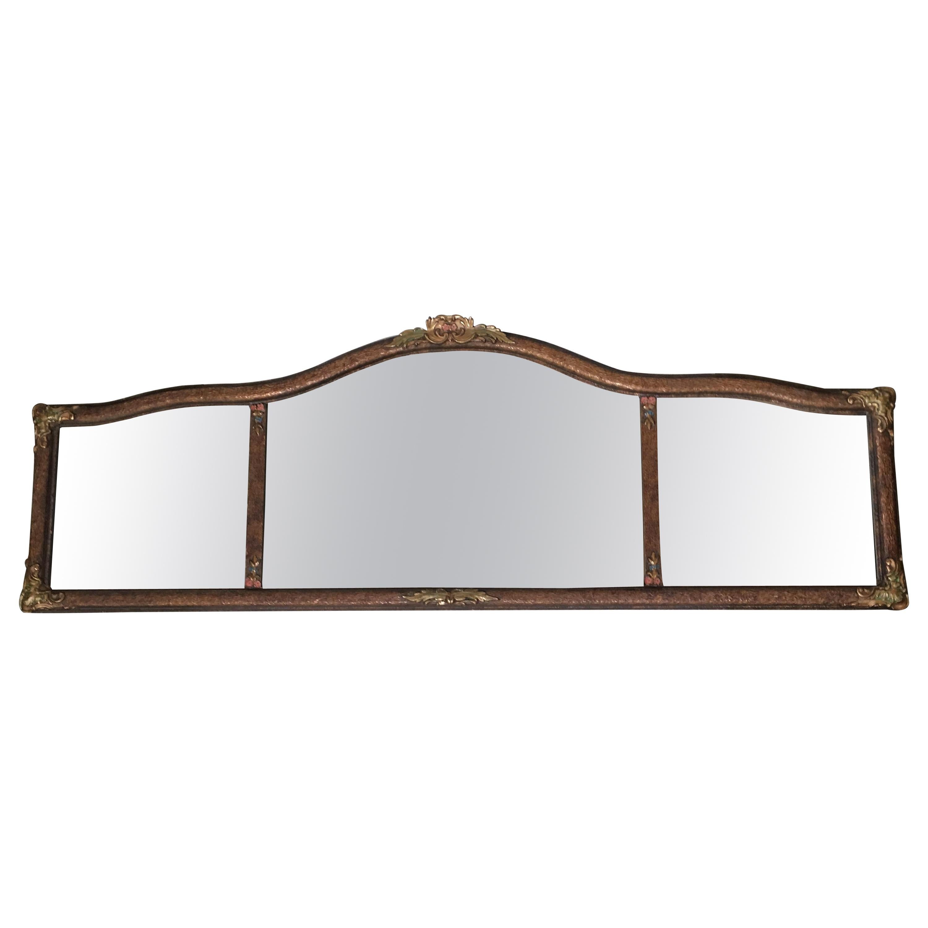 Queen Anne Triple Panel Mantel Mirror at 1stDibs