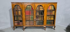 Queen Anne Walnut Adjustable Library Bookcase