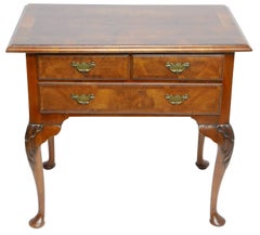 Queen Anne Walnut and Burl Walnut Lowboy, English Mid-18th Century