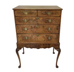 Queen Anne Walnut Chest On Stand