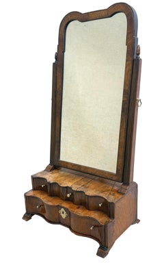 Queen Anne Walnut Dressing Table Mirror Early 18th Century