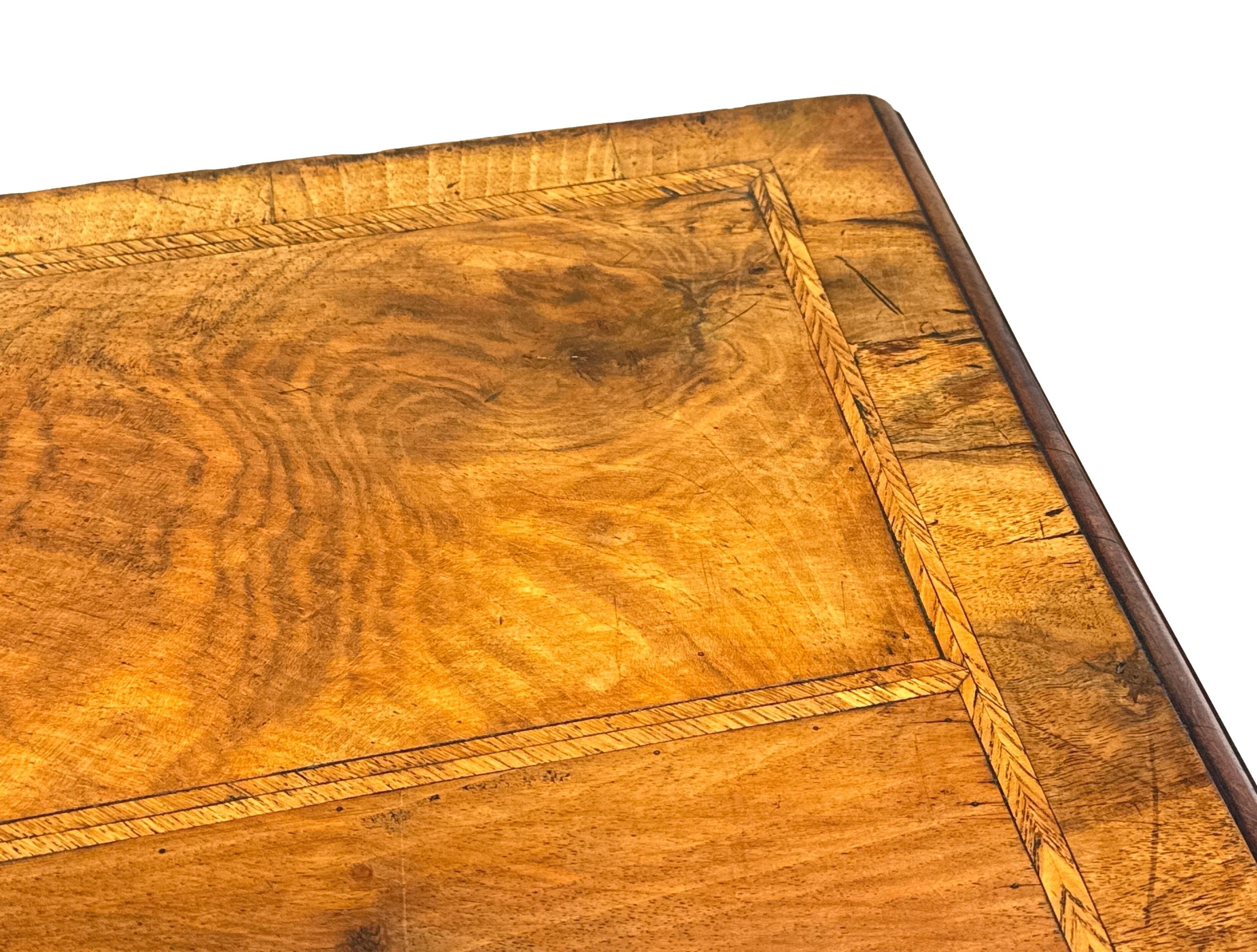 Queen Anne Walnut Kneehole Desk 5