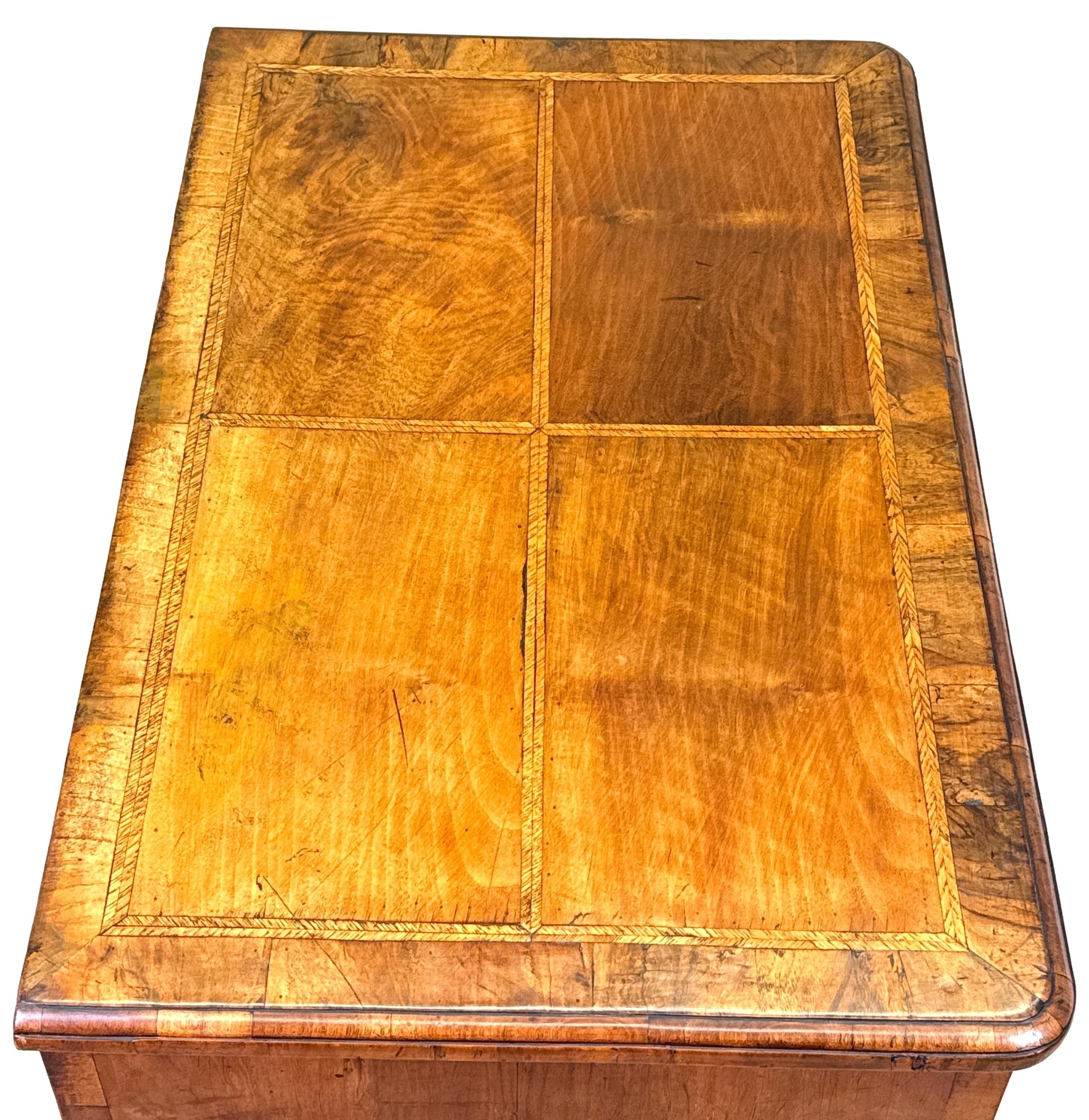 English Queen Anne Walnut Kneehole Desk