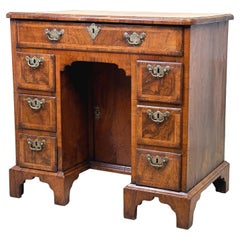 Antique Queen Anne Walnut Kneehole Desk