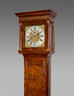 18th Century Antique Walnut Longcase Clock by Jonathan Lowndes of London