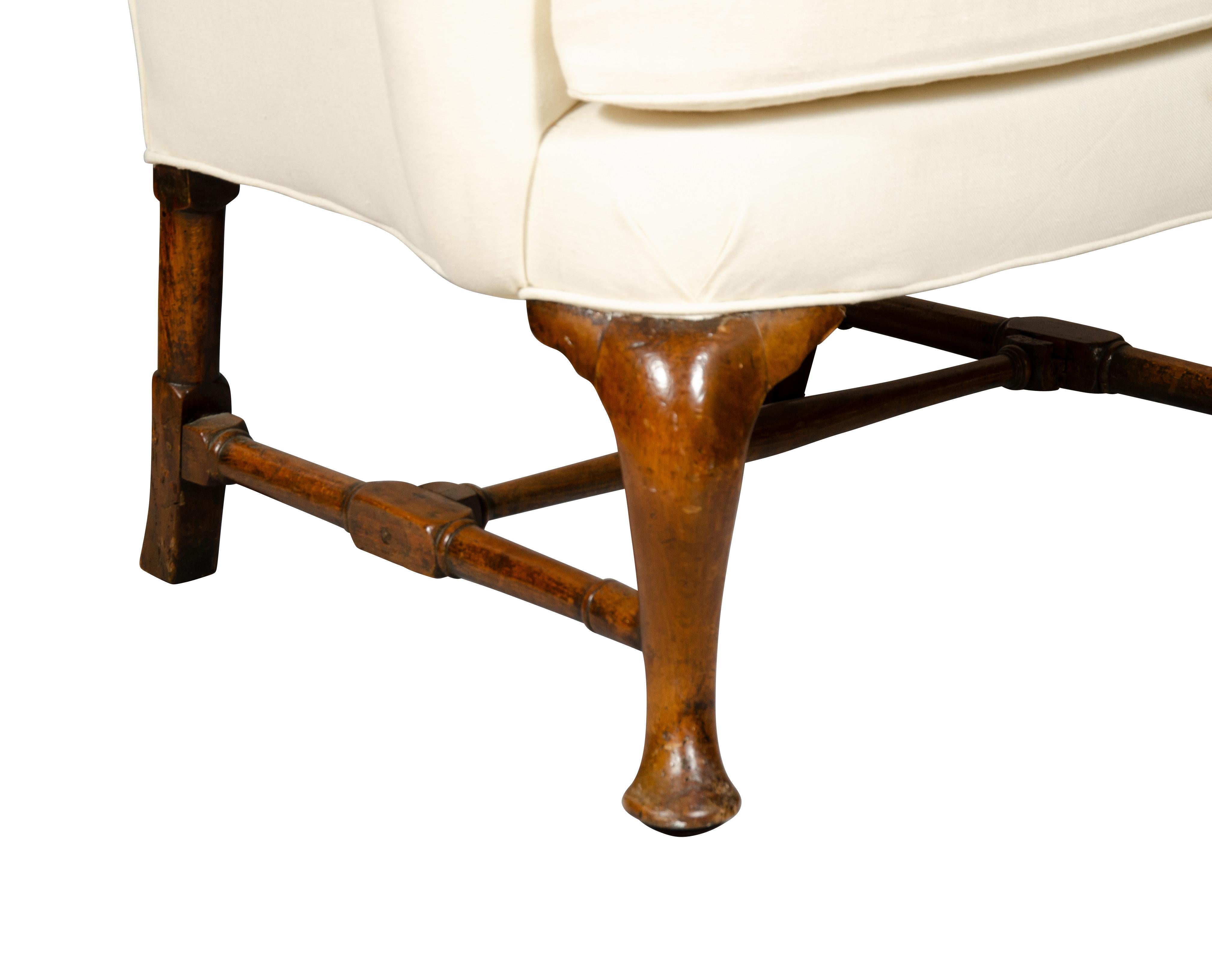 Queen Anne Walnut Wing Chair 7