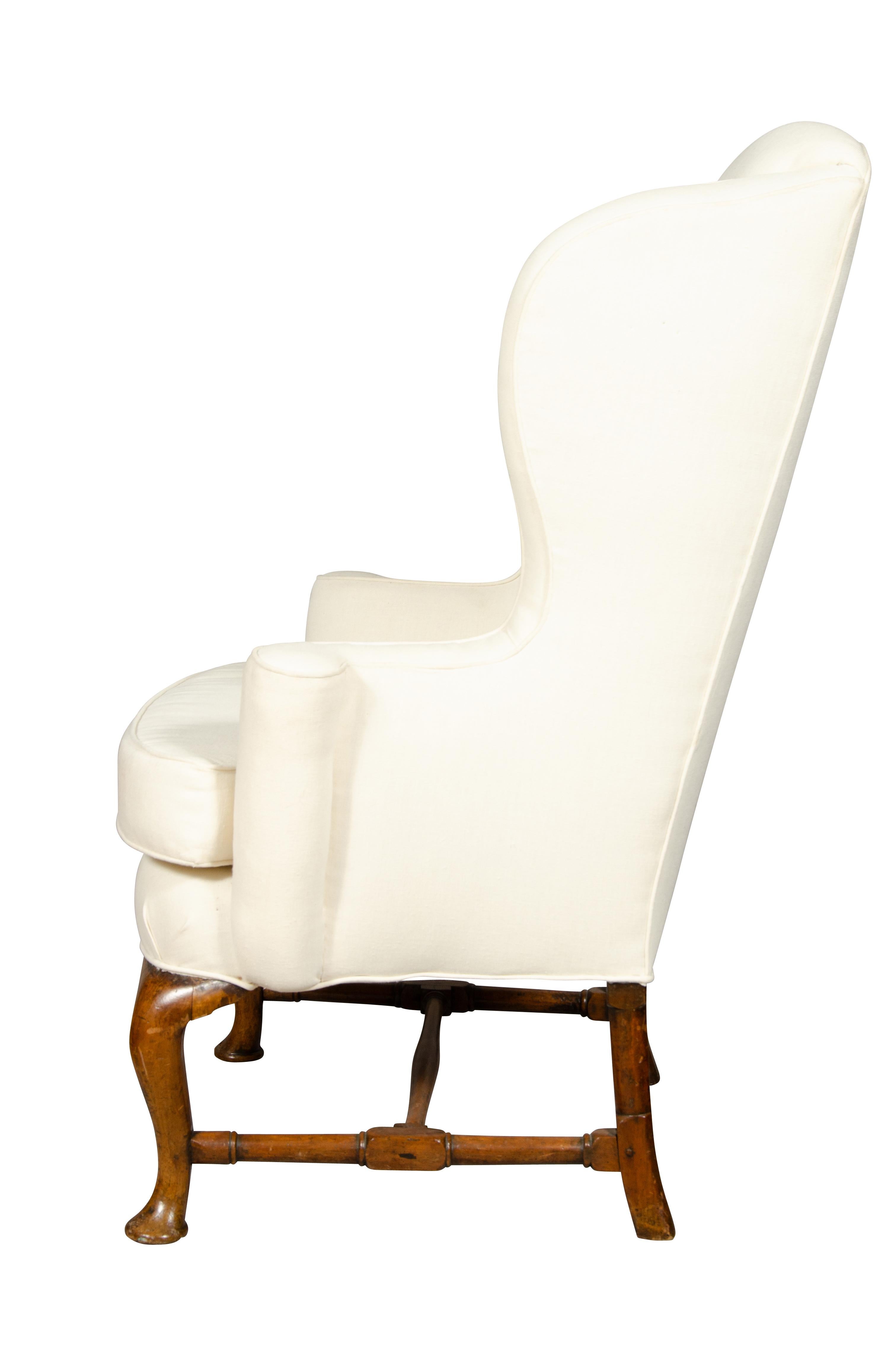 Queen Anne Walnut Wing Chair 1